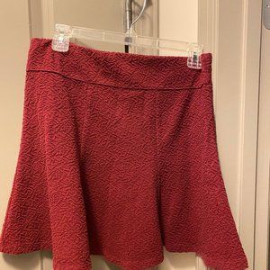 Red/Maroon Flowy Mini Skirt